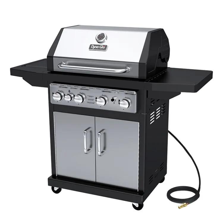 Dyna-Glo Premium 4 Burner Natural Gas Grill - Stainless / Bronze