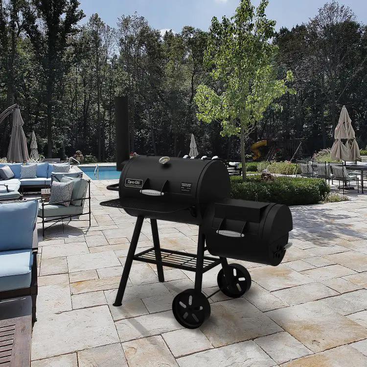 Dyna-Glo Signature Series Barrel Charcoal Grill and Offset Smoker DGSS730CBO-D-KIT thumbnail 6