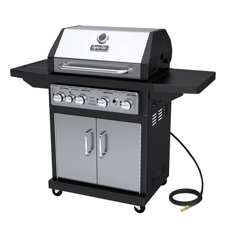 Dyna-Glo Premium 4 Burner Natural Gas Grill - Stainless / Bronze