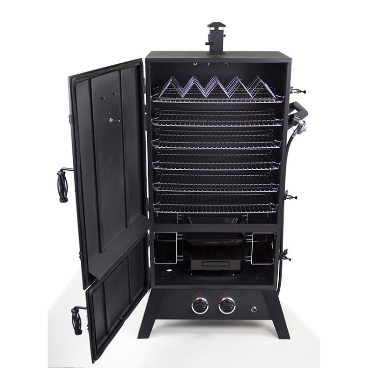 Dyna-Glo DGW1904BDP-D 43 inch Wide Body LP Gas Smoker DGW1904BDP-D-open door