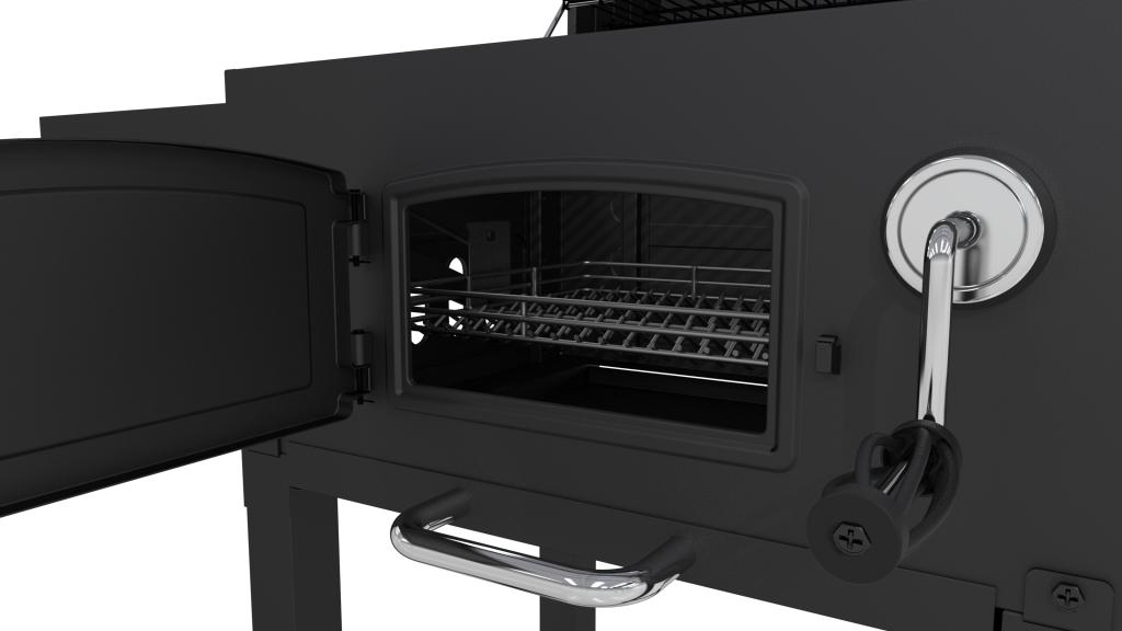 Dyna-Glo Heavy-Duty Compact Charcoal Grill Black Powder Coat - Crank - DGN405DNC-D