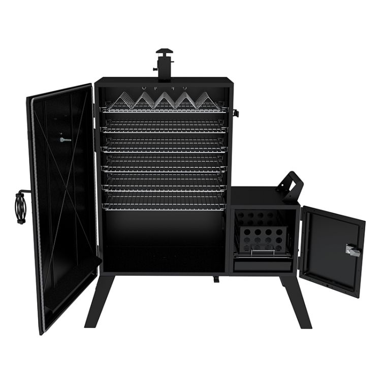 Dyna-Glo Wide Body Vertical Offset Charcoal Smoker DGO1890BDC-D - open doors